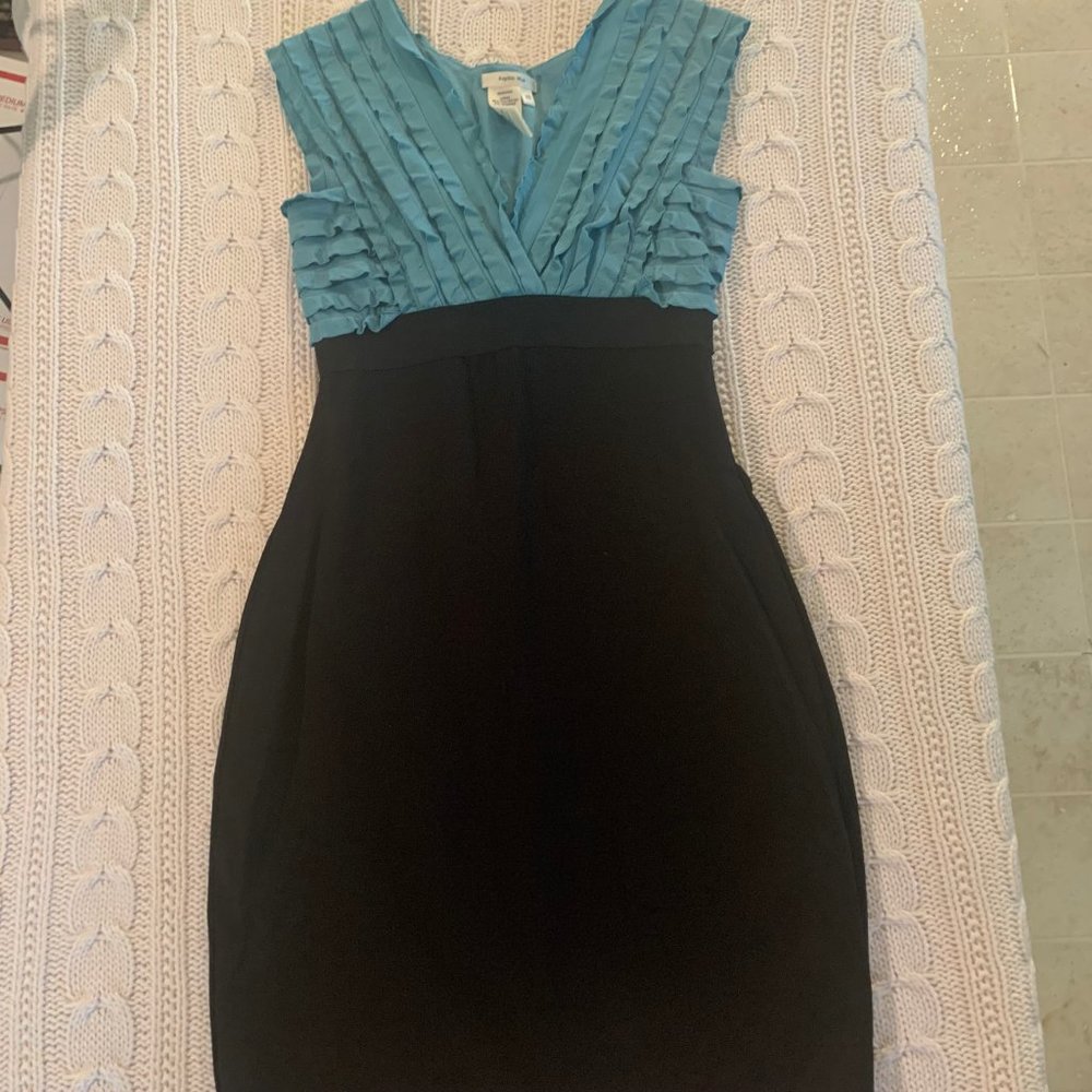 Sophie Max Teal and Black Bodycon Sleeveless Dress